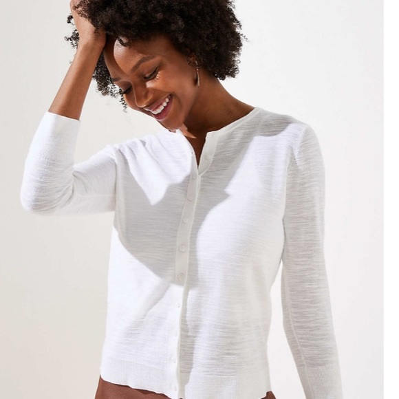 Loft 3/4 sleeve cardigan/black - Picture 2 of 4